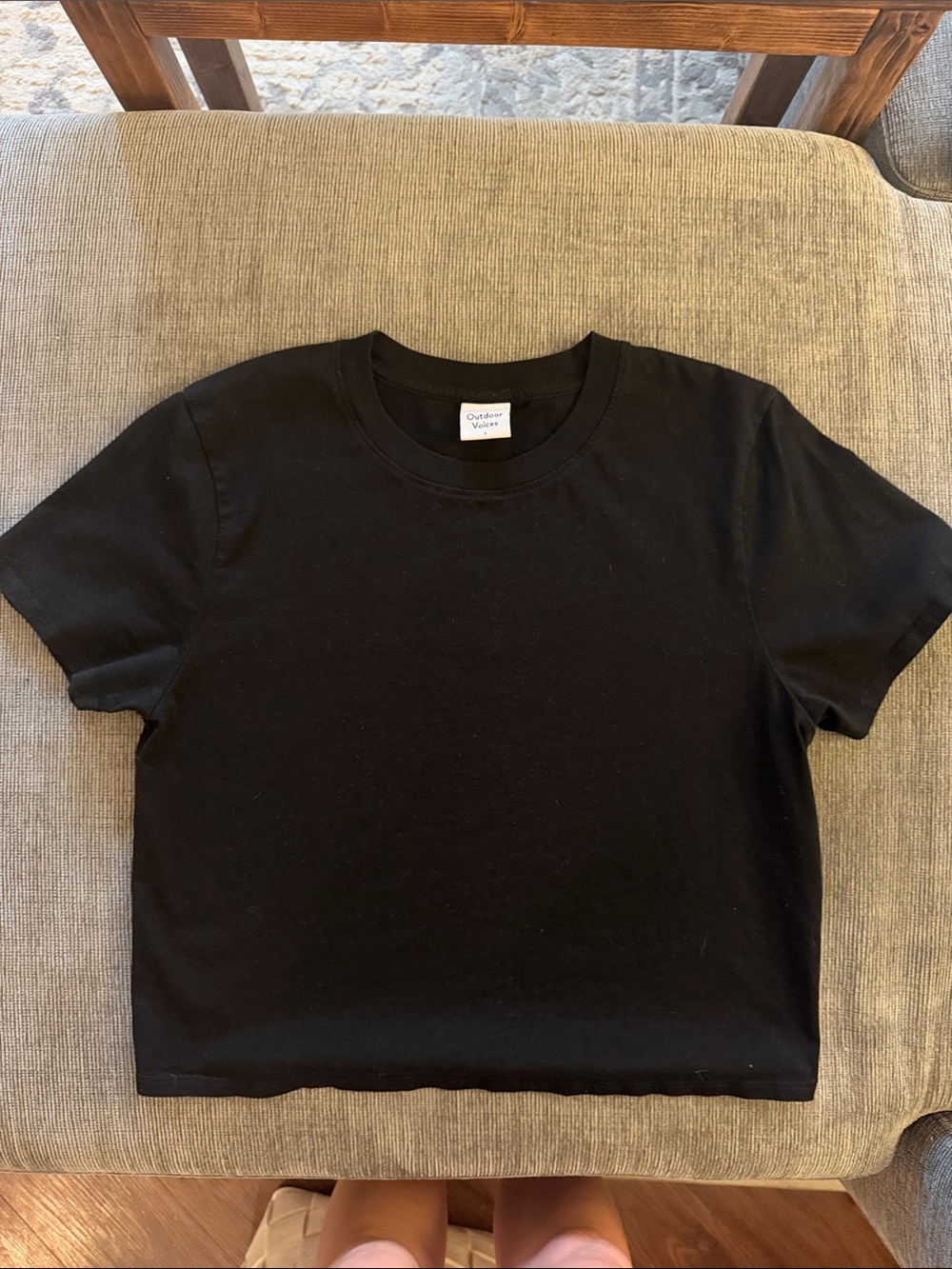 Outdoor Voices Black Crewneck Tee